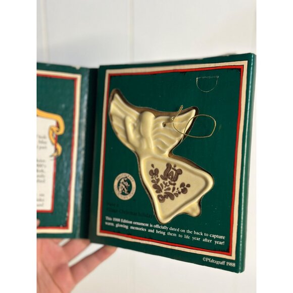 VTG Pfaltzgraff Stoneware Angel Ornament | 1988 "Season’s Greetings" Christmas - Picture 3 of 4